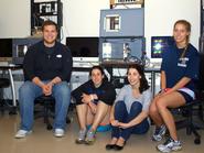 Scott Pillette, Liza Gergenti, Hallie Brown and Summer Bottini with the Skinner boxes.